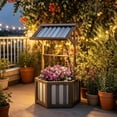 thumbnail image 3 of S-HOME Outdoor Planter Box in Classic Brown Wood Finish, Ideal for Garden Bed and Flower Planting Projects, 3 of 8