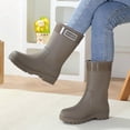 thumbnail image 5 of Mfakffe Women's Mid Calf Rain Boots Waterproof Fashion Garden Shoes Anti-slipping Rainboots For Women Comfortable Insole Light Rain Shoes, 5 of 5