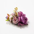 thumbnail image 5 of XASZHN Flower Metal Hair Side Combs Slide Clips Floral Bows Barrettes Purple_008 One Size, 5 of 5