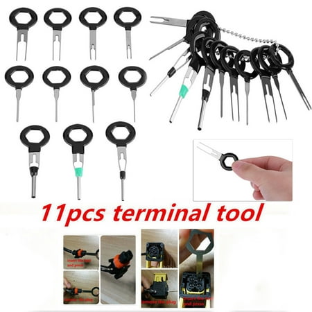 

Qiilu Car Wire Harness Plug Terminal Extraction Pick Connector Crimp Pin Back Needle Remove Tool Set Terminal Release