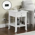 thumbnail image 4 of Convenience Concepts American Heritage Logan 24.25 in. End Table with Charging Station and Shelf in White, 4 of 6