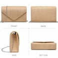 thumbnail image 7 of mirlewaiy Women's Evening Bag Pleated Envelope Clutch Handbag Wedding Party Bridal Purse-velvet Camel, 7 of 7