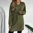 thumbnail image 6 of UPPADA Zip up Cardigan Womens Hooded Sweaters Lightweight Open Front Thin Long Cardigans Fall Fashion Long Sleeve Knit Sweater with Pockets Army Green,L, 6 of 7