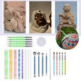 thumbnail image 3 of Pen Tools Painting Drawing Stone Pattern Set Stencil Kit Art Dotting Brushes Education, 3 of 5