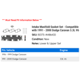 thumbnail image 2 of Intake Manifold Gasket Set - Compatible with 1991 - 2000 Dodge Caravan 3.3L V6 1992 1993 1994 1995 1996 1997 1998 1999, 2 of 2