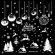 thumbnail image 3 of 9 hojas de pegatinas navideñas autoadhesivas para decoración de ventanas con copos de nieve, 3 of 5