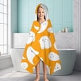 thumbnail image 6 of Kawaii Halloween Ghosts Pattern Hooded Bath Towel，60"x35" for Ages 3 To 12 Kids, Quick Dry Lightweight Soft Microfiber Hood Beach Towel Cover Up for Kids, 6 of 7