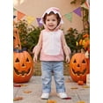 thumbnail image 5 of Cjfdfy Little Girls Boys Halloween Shark Costume Sleeveless Hooded Zip Up Cosplay Costume Cute Baby Halloween Shark Costume Sleeveless Cosplay Outfit 0-3Y, 5 of 9