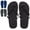Black; Navy Blue; Gray, variant on 50 Pairs Trail maker Flip Flop Sandals for Men, Weddings, House Guests, Indoor, Backyard Outdoor in Black