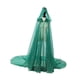 thumbnail image 1 of Capa con capucha para mujer, disfraz de Halloween brillante, largo hasta el suelo, lavable para adultos Verde, 1 of 9