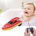 thumbnail image 4 of Transemion RC Boat Automatic Correction Workmanship Sweet Gift Learning Prop Twin Motor Kids Supplies Toy Boats Remote Control Ship Red, 4 of 6