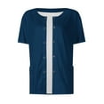 thumbnail image 3 of Dorkasm Women's Wonderwork Short Sleeve Snap Jacket Navy 4XL, 3 of 4