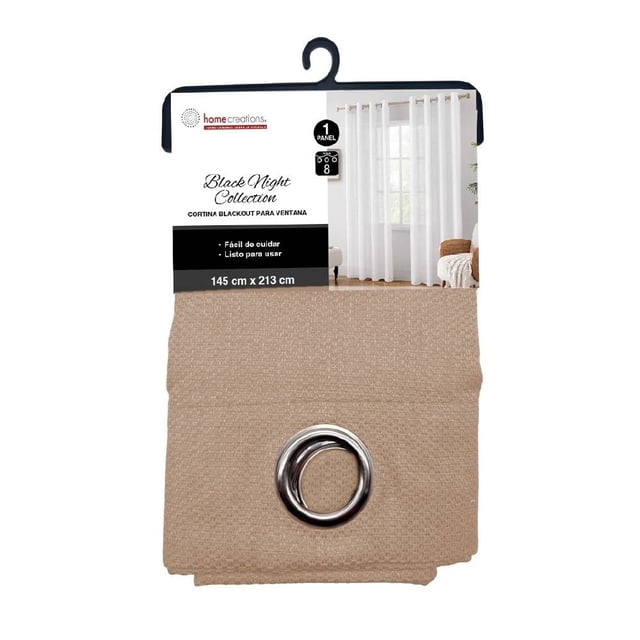Cortina para Ventana Home Creations Blackout Beige