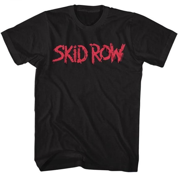 Skid Row Red Logo Black Adult T-Shirt 5Xl