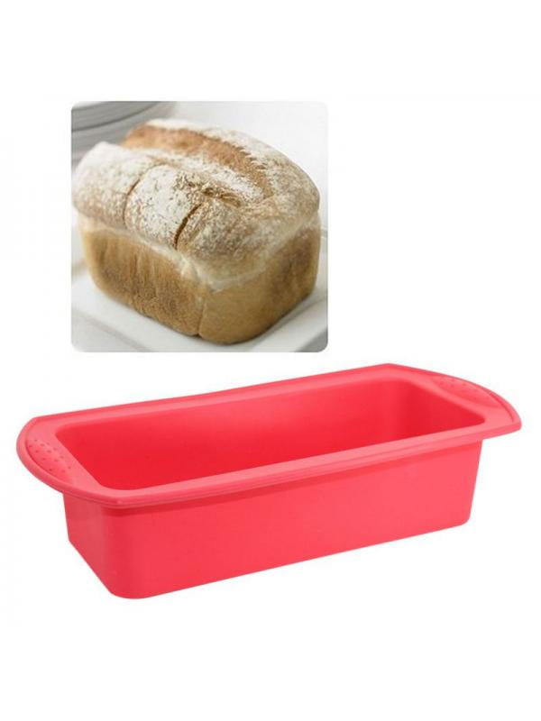 Topumt New Rectangle Brick Soap Toast Bread Cake Baking Mold Loaf Tin Silicone Bakeware Pan Mold