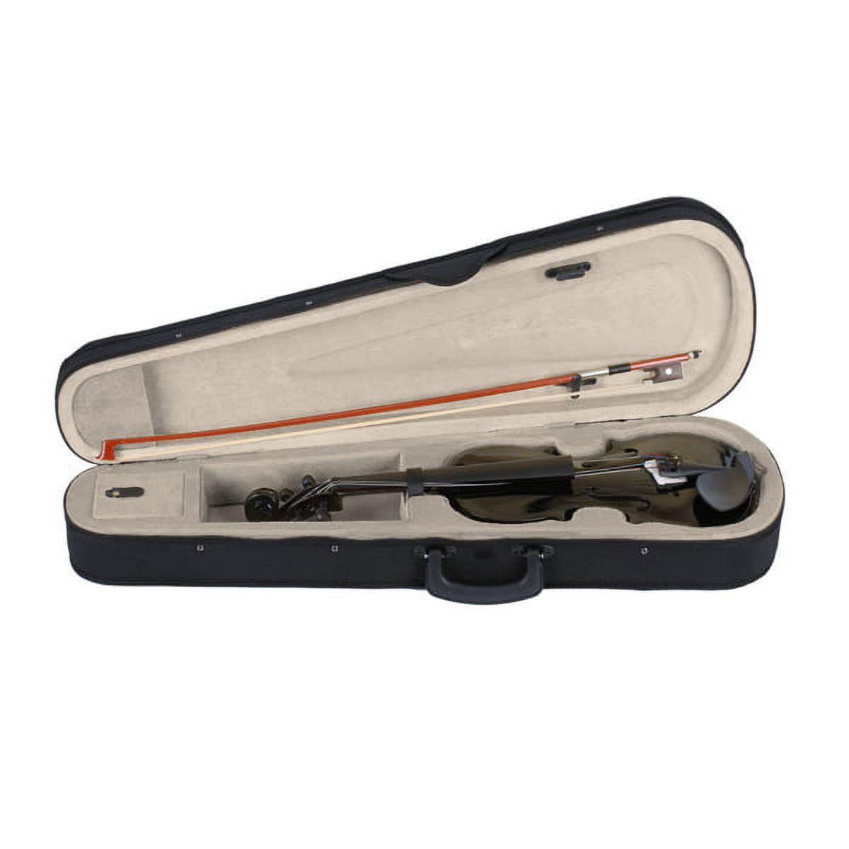 imerelez 3/4 Size Acoustic Violin for Beginners (Ages 9-12) - Black with Case, Bow & Rosin | Full Starter Set | Basswood Body | Protective Soft Case