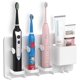 thumbnail image 1 of SCSYV Adhesive Electric Toothbrush Holder Wall Mounted Razor Hanger Bathroom Organizer Box ABS (White), 1 of 5