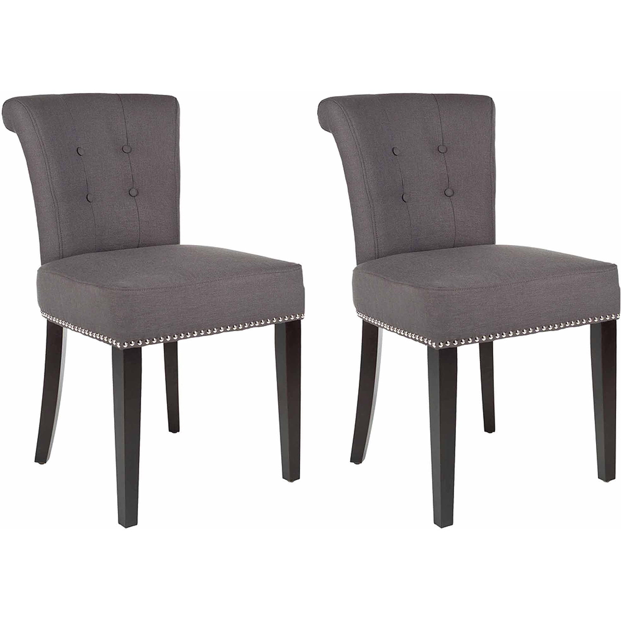 Luxury Ring Back Dining Chair Rtty1 Com Safavieh Sinclair 21 H Ring Chair Set 2 Silver Nail Heads
