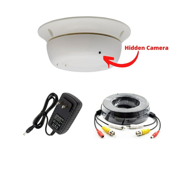 Evertech HD 1080p AHD TVI CVI Analog Security Camera with Video and Power CCTV BNC Cable and Power Supply Adapter