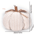 thumbnail image 6 of Mini Knitted Pumpkin,Knit Pumpkins for Fall Mantel Decor,Handmade Cute Fall Decor,Autumn Table Centerpiece,Crochet Pumpkin Decoration for Thanksgiving,Halloween Farmhouse & Home Decor(White), 6 of 6