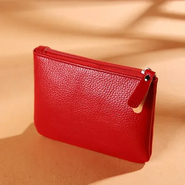 Nuevo Mini cartera de marca de lujo de diseñador para mujer, monedero rojo y negro de cuero PU para mujer, bolso de mano pequeño, tarjetero