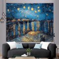 thumbnail image 5 of Famous Art Prints Backdrop with Classical Van Gogh Oil Painting Pattern for Living Room Dorm Decor, 5 of 5