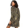 thumbnail image 2 of FORMRS Womens Long Sleeve Nightgowns Crew Neck Sleep Shirt Soft Pajamas Sizes S-3XL, Black Flower Pattern, 2 of 8