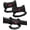 Solid Black Handle, variant on Badass Moto Roll Bar Grab Handles - SXS, ATV, & UTV Grab Handles Grips for 1.5 to 2" Rollbar - Hand Grip Grabs with Stainless Steel Buckles for Honda, Teryx, Can-Am, Polaris, More - 2 pack