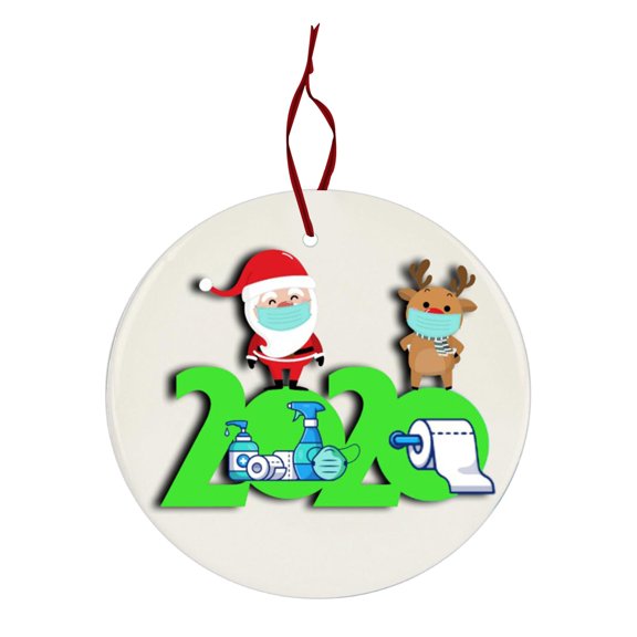 JeashCHAT Christmas Decorations Indoor Christmas Ornaments 1pcsChristmas Ornaments Santa Claus Masked Souvenir Tree Hanging Ornaments