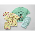 thumbnail image 4 of Wonder Nation Boys Knit Tee and Poplin Pants Pajama Set, 2-Piece, Sizes 4-18, 4 of 4