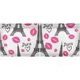 thumbnail image 3 of Eiffel Tower Kitchen Curtains 2 Panels UV Protected Tier Curtains, Half Window Curtains Kitchen Tiers for Guest Room Bathroom Sink Laundry Room Basement,24 x 27 Inch, 3 of 7