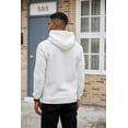 thumbnail image 5 of YATELLE Mens Hooded Sweatshirt Casual Long Sleeve Drawstring Waffle Knit Pullover Hoodies, 5 of 7