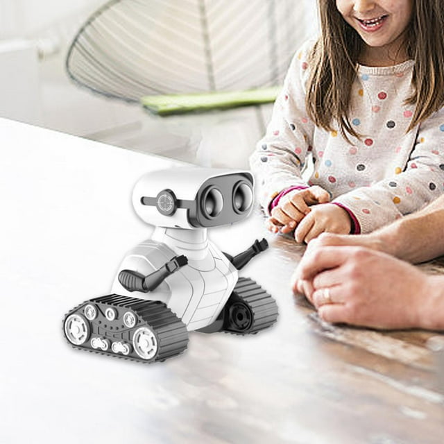 Robot de juguete con control remoto, robot de juguete RC, robot inteligente, tanque Mimick, función de voz, movimiento flexible, música para niños de