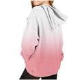 thumbnail image 7 of CYRBOKO Girls Fleece Hoodies, Long Sleeve Star Printed Gradient Fall&Winter Stretchy Sweatshirts with Pocket White Size 9-10 T, 7 of 7
