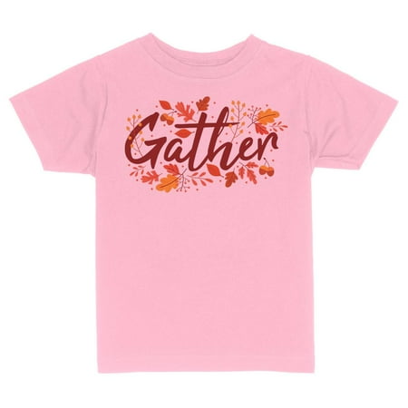 

TeesAndTankYou Gather Thanksgiving Toddler Kids T-Shirt 5T Light Pink