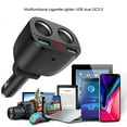 thumbnail image 3 of Maytalsory High Charging Speed Multi-functional Dual USB Car Charging Ports Small Occupation Cigarette Black 1Set, 3 of 6