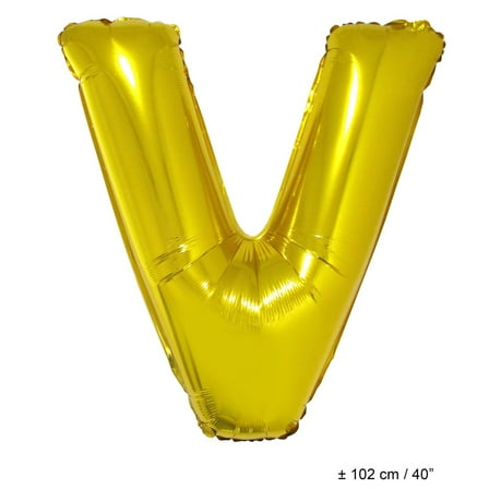 Balloon-Foil-Letter V-40"-Gld