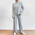 thumbnail image 3 of Pantalones Conjunto de 2 piezas a juego para mujer, trajes cómodos y holgados de punto suave para el hogar (gris M) Cgtredaw Gris T M para Mujer, 3 of 6
