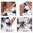 thumbnail image 6 of OutfitShow Summer Dresses for Women Casual Floral Sundresses Sleeveless V Neck Ruffle Empire Midi Dress with Pockets, 6 of 8