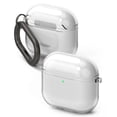 thumbnail image 1 of Funda transparente delgada Ringke para AirPods 4 con mosquetón, 1 of 9