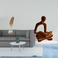 thumbnail image 2 of Escultura de hoja de metal, figura de hoja, pensador abstracto, estatua artística, decoración del hogar, hierro, madera, resina, material adecuado par, 2 of 8