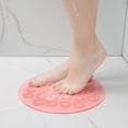 thumbnail image 4 of Badezimmer-Massagering, rutschfeste Matte, einfarbig, hellblau, 55 x 55 cm, 4 of 5