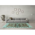 thumbnail image 3 of Ahgly Company Indoor Rectangle Abstract Light Blue Modern Area Rugs, 2' x 5', 3 of 4