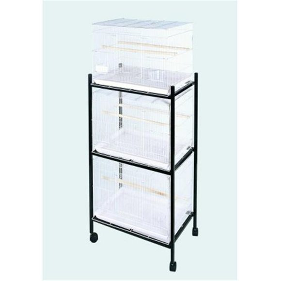A & E Cage 504 Stand-3 Black 3 Tier, Stand for 504 Cages