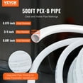 thumbnail image 6 of VEVOR PEX Pipe, 3/4 Inch by 500 Feet, PEX-B Flexible Tubing for Potable Water, Hot/Cold Water Lines, Includes Free Cutter & Clamps, White, 6 of 12