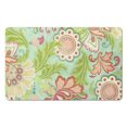 thumbnail image 1 of 20x32 Inch Green Floral Carpet - Modern Non-Slip, Washable Rug for Entryway, Bedroom, Bathroom, Laundry Room - Small Distressed Accent Floor Rug, 1 of 5