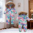 thumbnail image 3 of RXMEKW Combinaison de Ski Isolée pour Garçons et Filles avec Capuche pour Temps Froid en Multicolore, 3 of 6