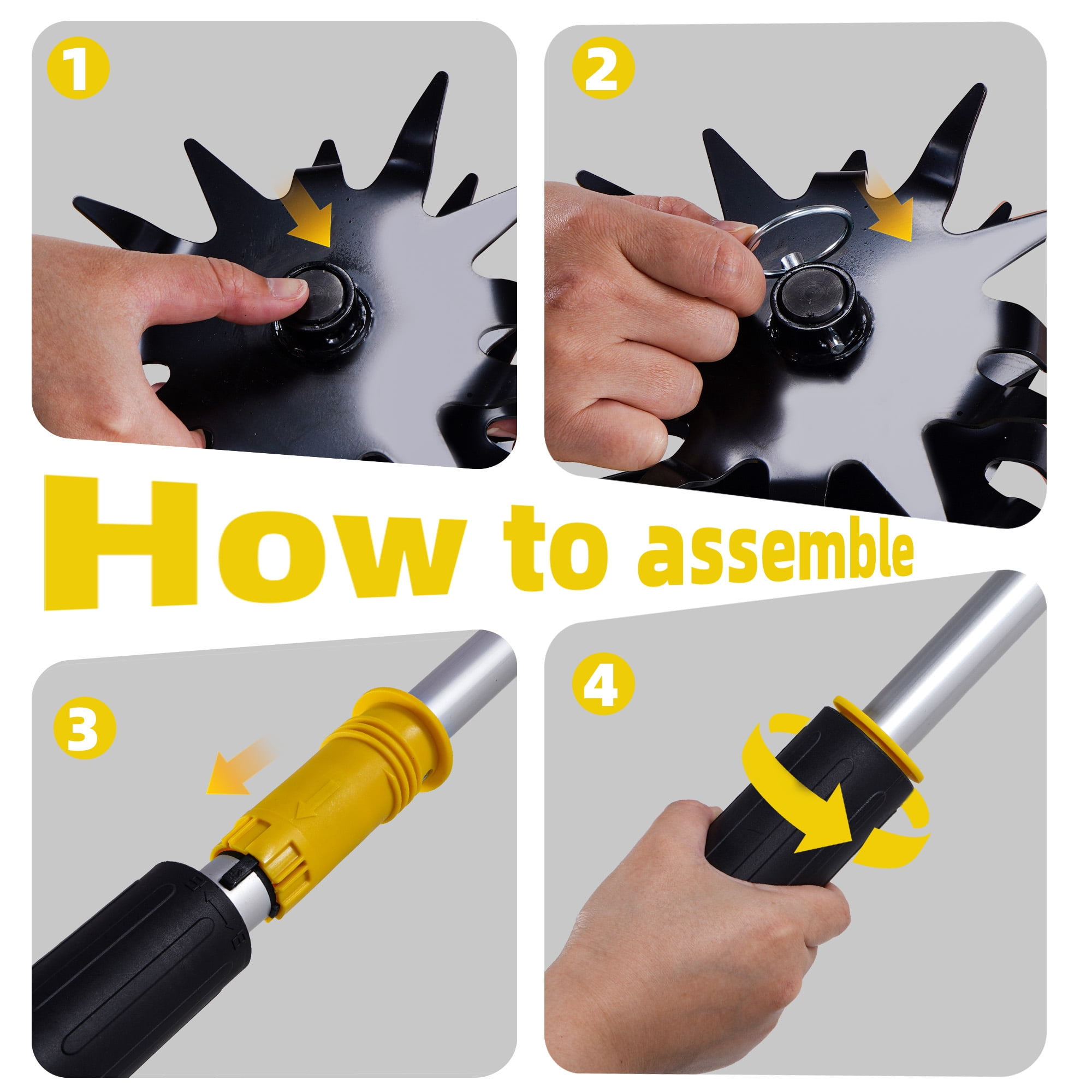 TCISA 20V Cordless Electric Tiller, 9-Inch Width, 300 RPM Battery Powered Garden Cultivator for Soil Tilling and Weeding