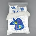 thumbnail image 2 of Ambesonne Saying Bedding Set 3 Pcs, Blue Unicorn Head, Twin, Multicolor, 2 of 3