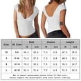 thumbnail image 2 of Camiseta informal para mujer a la moda con cuello en V para ir de compras (blanco M) FLhrweasw Para estrenar, 2 of 8